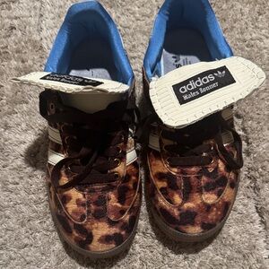 Adidas Kids Brown Leopard Sneakers